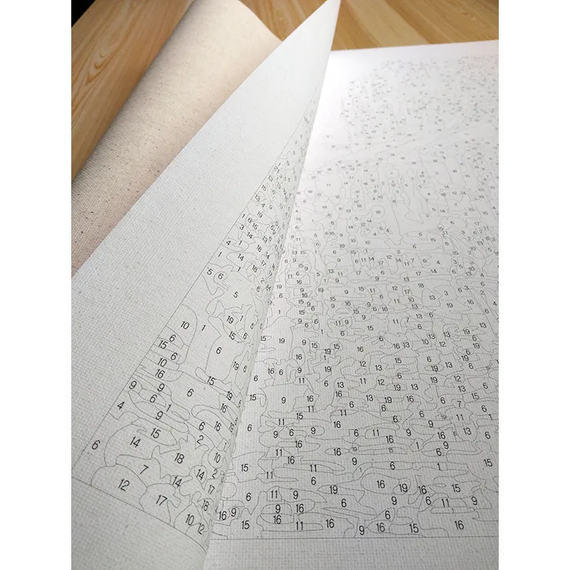 Pittura Con I Numeri Per Adulti – Kit Fai Da Te 40x40cm, Tela HD, Colori Acrilici