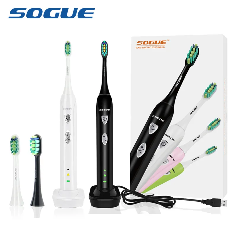 SOGUE Sonic Brosse à dents électrique Moteur Maglev électronique Charge USB 1 support 2 Tête de brosse FDA S51 Escova de Dente Eletrica Sonico C18122901