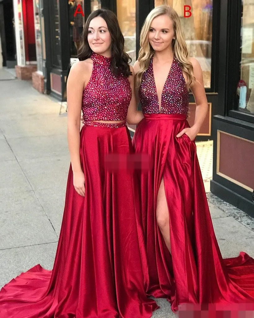 two piece formal dresses