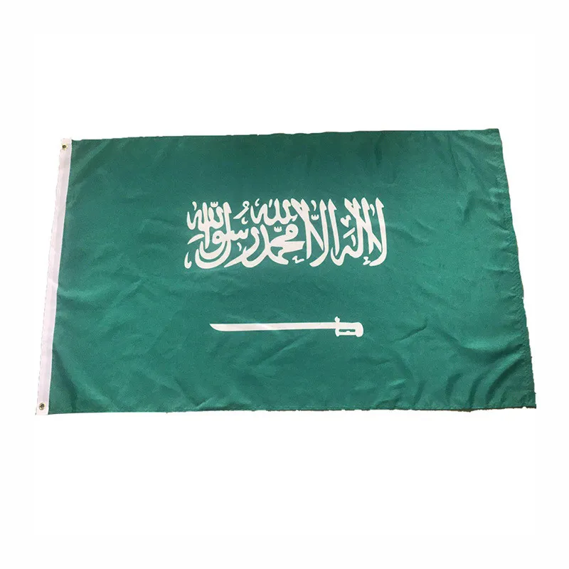 Saudi Arabia Banner 3ft x 5ft hängande flagga Polyester Nederländerna National Flag Banner utomhus inomhus 150x90 cm för firande