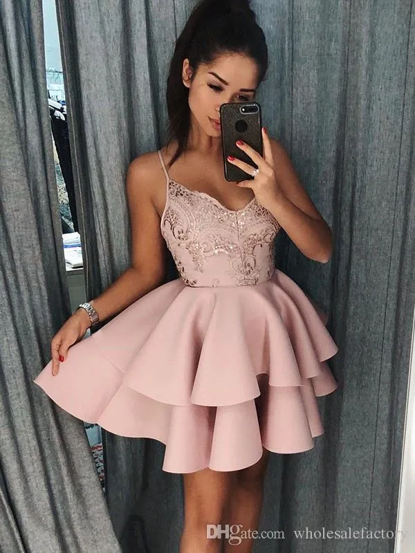navy blue dress for baby girl Pink Homecoming Dresses main image 0