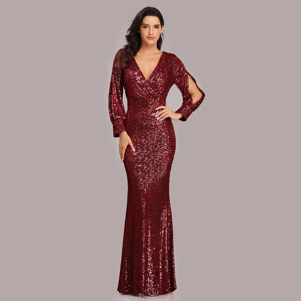 Impresionante oro lentejuelas 2020 vestidos de fiesta sexy espaguetis correas de sirena vistes de noche sin mangas baratos vestidos de noche Robes de soirée