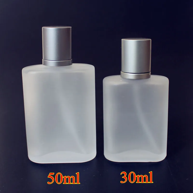 Bottiglie di profumo vuote in vetro smerigliato da 30 ml 50 ml Atomizzatore spray Bottiglia riutilizzabile Custodia per profumo con dimensioni da viaggio portatile