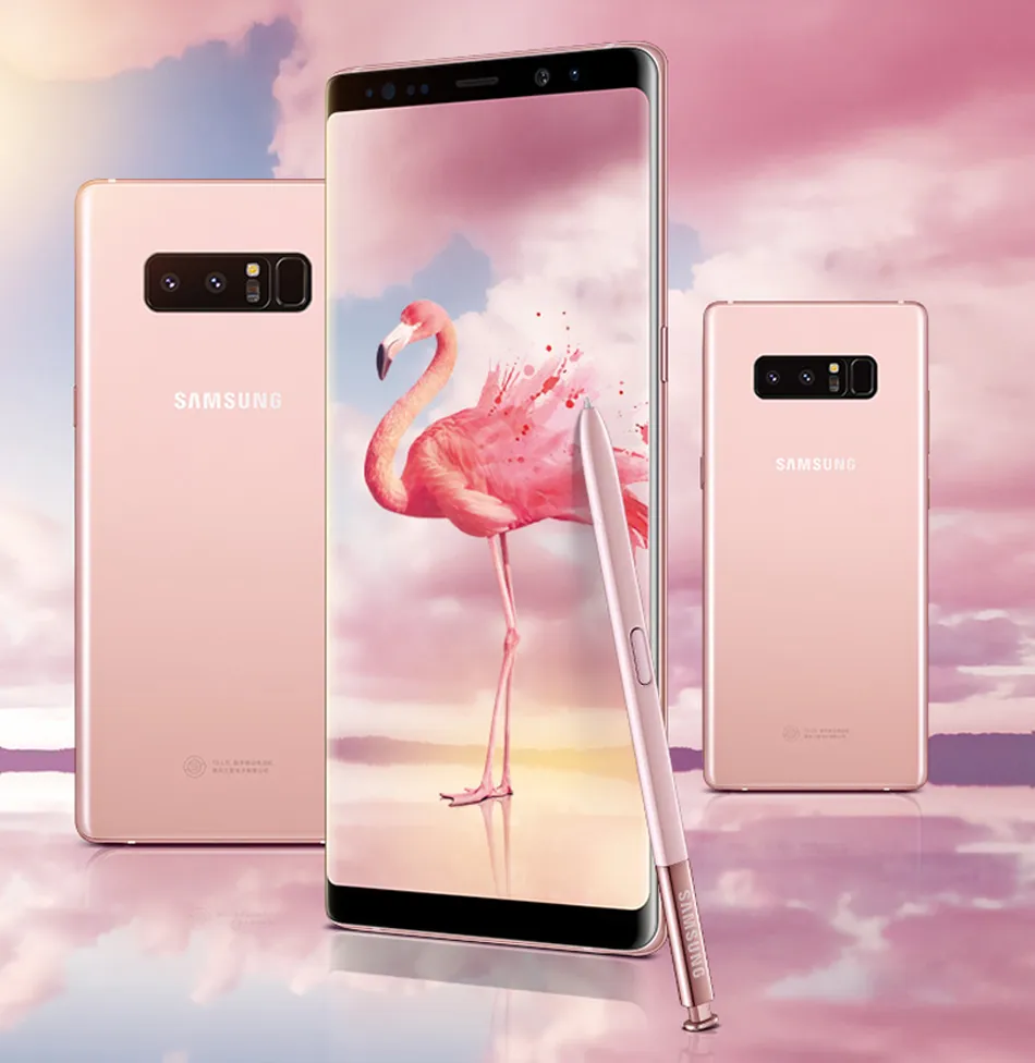 Renoverad Samsung Galaxy Note 8 N950F Original olåst LTE Dual Bak 12.0mp 6.3inch Snapdragon 835 Fingeravtryck Mobiltelefon