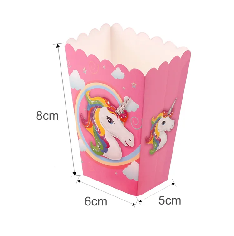 Fengrise Rainbow Unicorn Theme Party Unicorn Verjaardag Party Decoratie Roze Banner Papier Candy Bag Baby Shower Kids Gunsten