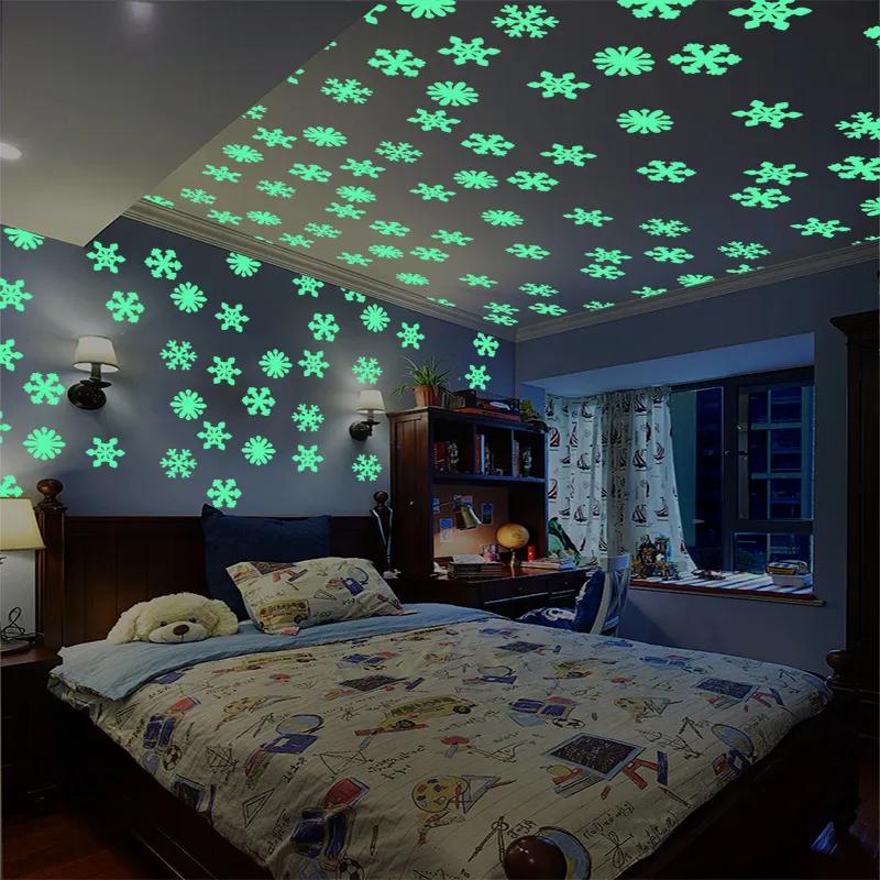 Luminous Star Star Wall Stickers Set For Kids Glow In The Dark Fluorescent  Decoration, 3cm Size From Goodcomfortable, $0.51