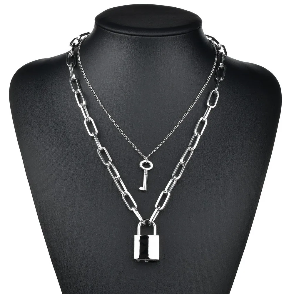 Chain Gang Padlock Necklace – Black Heart Boutique