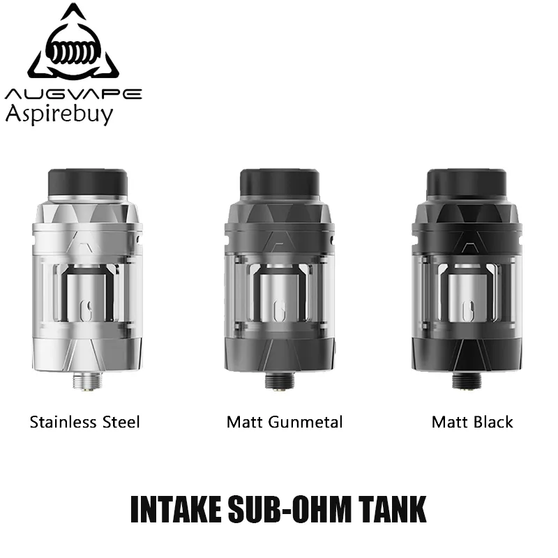 Augvape Intake Subohm Tank 3.5ml/5ml Capacity with Clapton Mesh coil & 0.15 Mesh Coil Top to Bottom Airflow Authentic