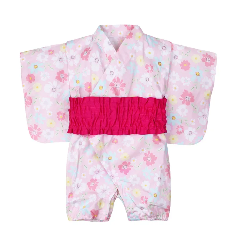 Roupas Étnicas Bebé Menina Macacão Estilo Japonês Kawaii Meninas Floral  Impressão Kimono Vestido Para Crianças Traje Infantil Yukata Roupa Asiática  De $169,37