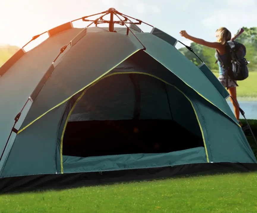 Tendas automáticas al aire libre para al aire libre Tendición emergente de campamento impermeable Tienda de senderismo impermeable Cargas familiares grandes UV Sunscreen Park Tent