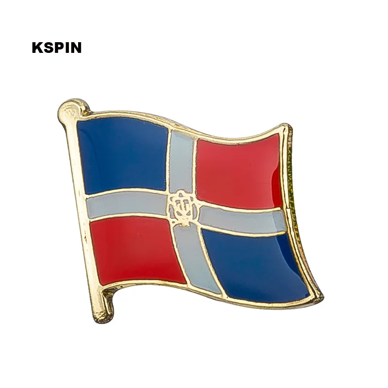 Rep. Dominicana Distintivi Bandiera Distintivo Bandiera Spilla Lapal Su Spille Zaino Per Vestiti KS0052