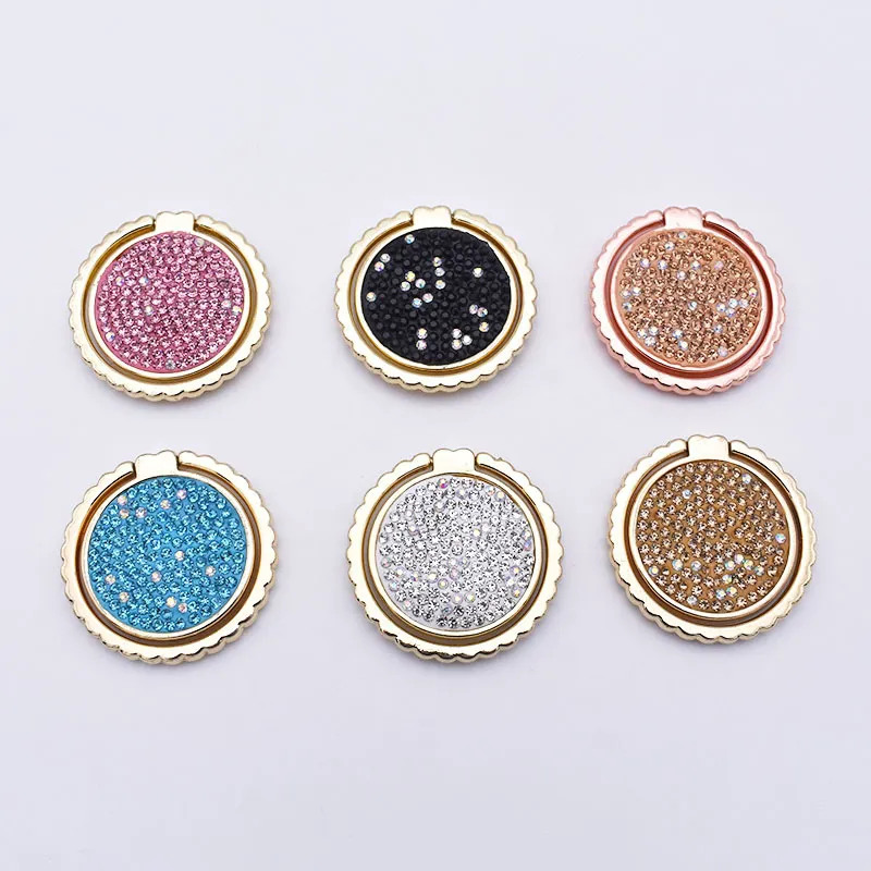 Bling Diamond Finger Ring Phone Holder Unique Cell Phone Holder Fashion Stand For iPhone 11 pro max X 8 7 6s Samsung S8 cellphone iPad