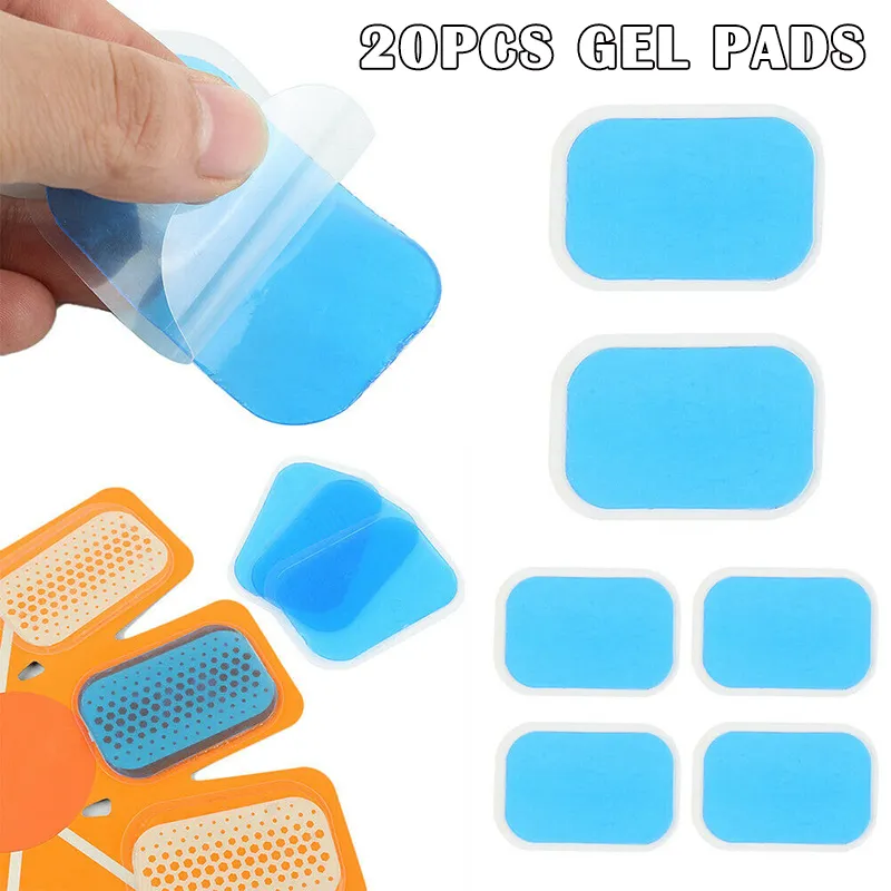 20 pcs abóbora estimulador gel pads folha fitness cinto cintura muscle instrutor pad fh99