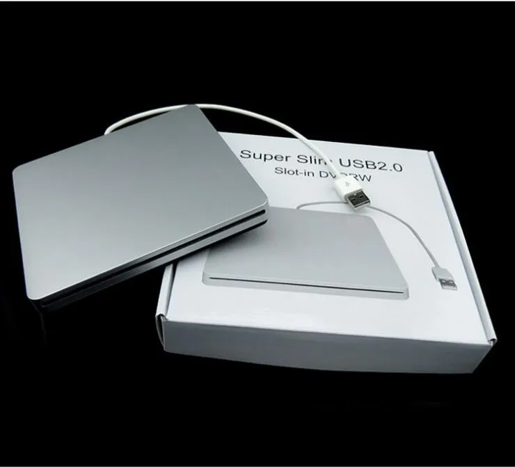 Ultra Slim USB 2.0 Zewnętrzny automat na DVD CD SATA Drive Burner dla MacBook Pro na laptopa