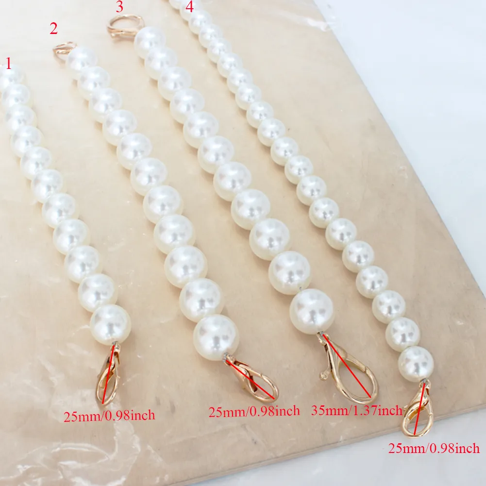  Pearl Chain Purse-Strap Shoulder-Strap Imitation Pearl