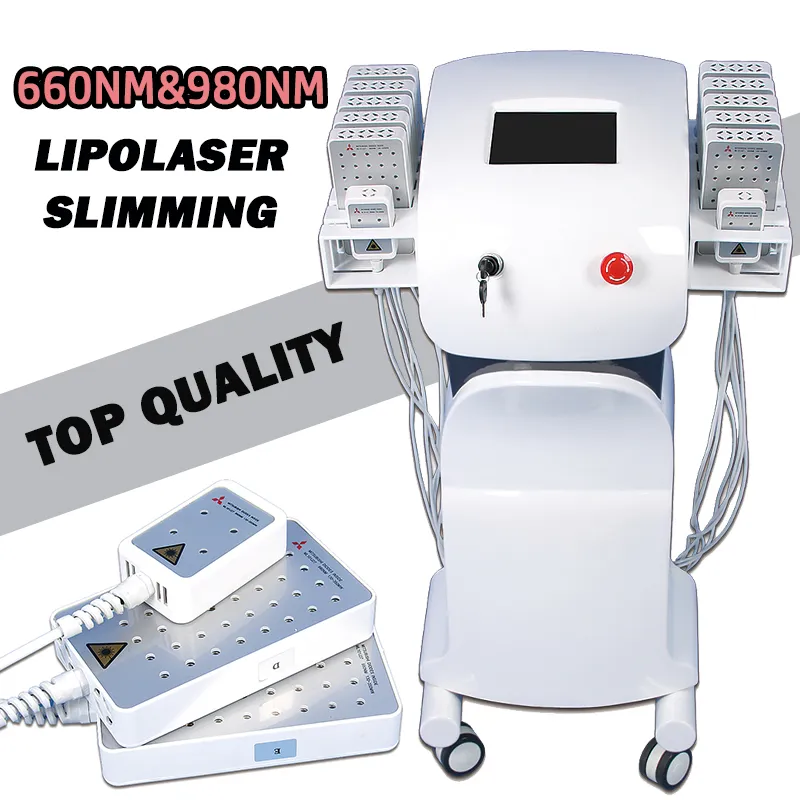 Lipo laser máquina fda gordura laser máquina lipola-máquina de emagrecimento de celulite 12 pads lipolaser para corpo