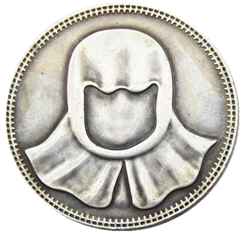 顔のない男の鉄コイン、ヴァラルモルグリスクラフトシルバーメッキゲーム通貨映画コピーコイン装飾品家の装飾アクセサリー