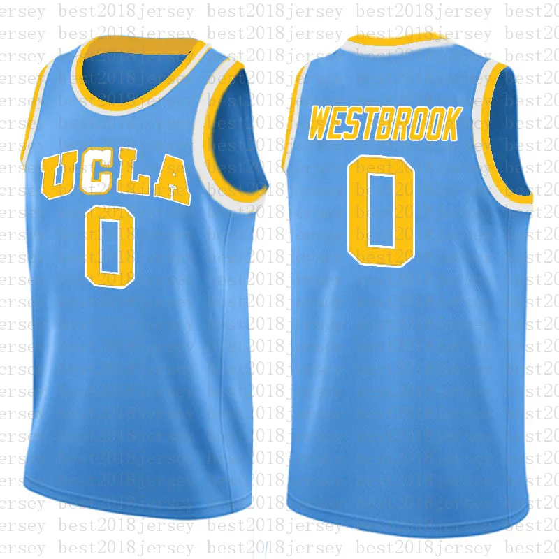 2018 جديد NCAA الحرم الجامعي الدب UCLA Russell 0 Westbrook Reggie 31 ميلر جيرسي كلية كرة السلة يرتدي الفانيلة 789