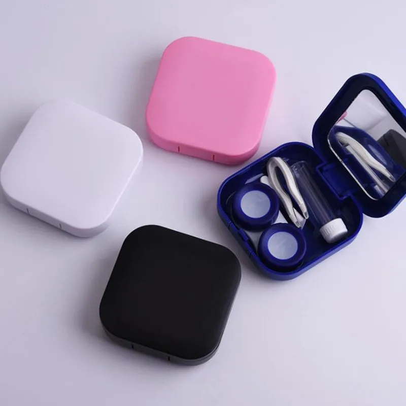 High Quality Cover Contact Lens Case With Mirror contact lenses case Containe Fast Shipping F3020