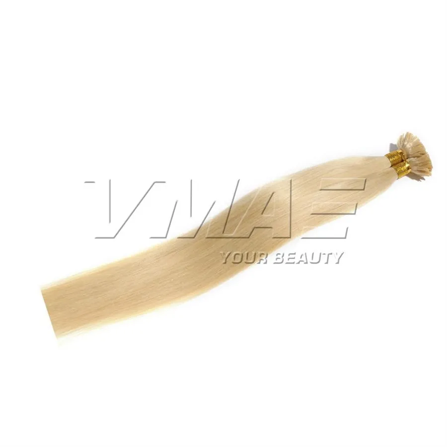 Russian Indian 2g Strand 100g Natural Brown Blonde Straight Pre Bonded Keratin Nail Double Drawn U Tip Virgin Remy Human Hair Extension