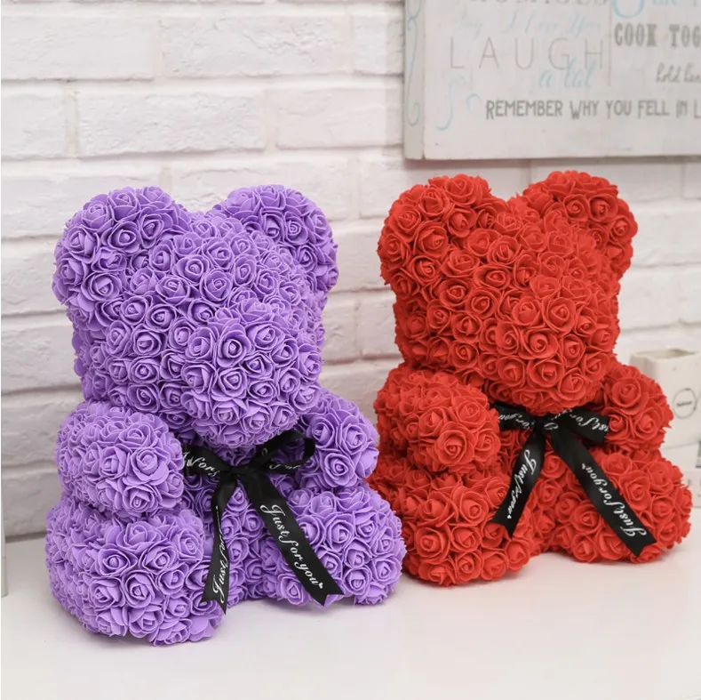 Mini Luxury Purple Rose Teddy Bear with Diamonds Mini Luxury Purple Rose Teddy Bear with Diamonds
