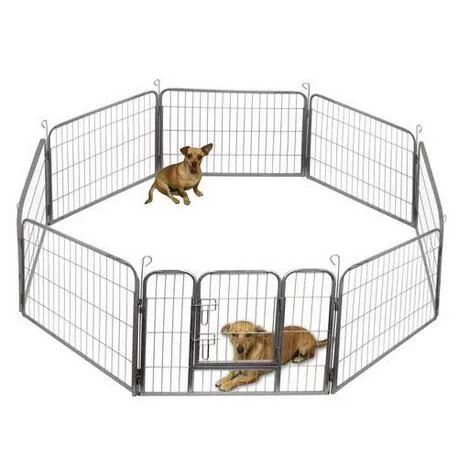 Praktische Hot Sales 32 "Hond Huisdier Kinderbox Heavy Duty Metal Oefening Hek Hammigrid 8 Panel