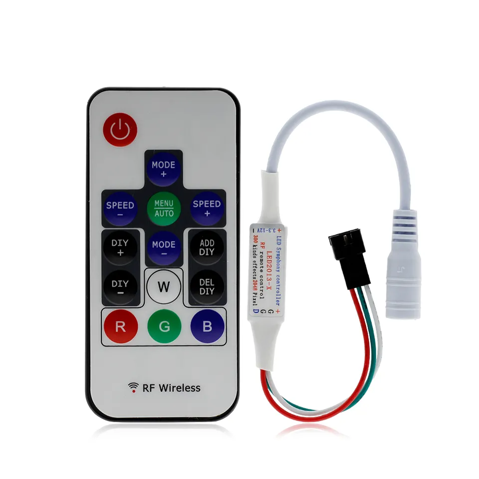 Dream Color Controller 14/17/21 Keys DIY RF Remote Control DC5V 24V 358  Kinds Of Changes Effects For WS2812B WS2811 Strip From Leeu, $2.4