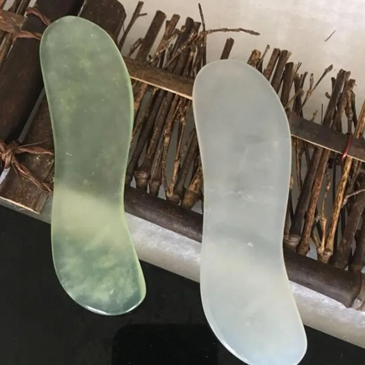 DHL Gratis Natural Jade Stone Guasha Gua Sha Board Shape S Massage Hand Massager Avkoppling Hälsovård Skönhetsverktyg