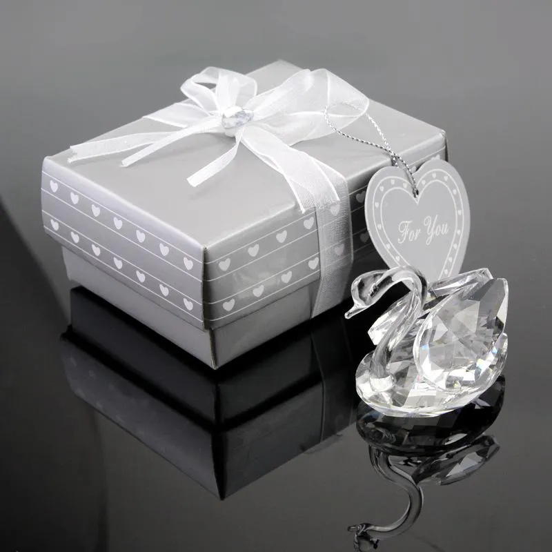 50pc free shipping wedding anniversary gifts party supplies centerpieces guest souvenirs crystal swan wedding favor