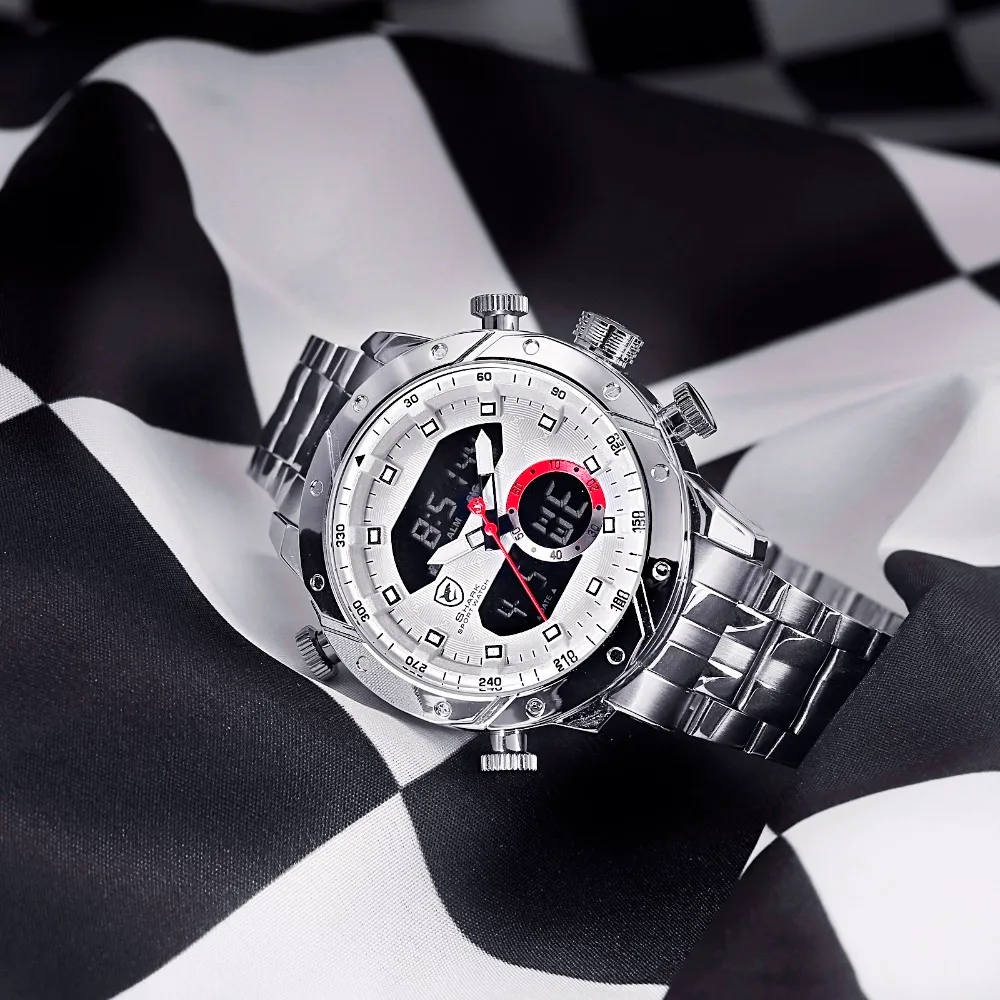 Qualit� Shark Sport Watch Digital LCD Chronograph Mens Chronograph Dual  Time Steel Bandwatch | Nouveau Style Tendance En 2022 | DHgate | Meilleures  Offres Que LIP Watch.