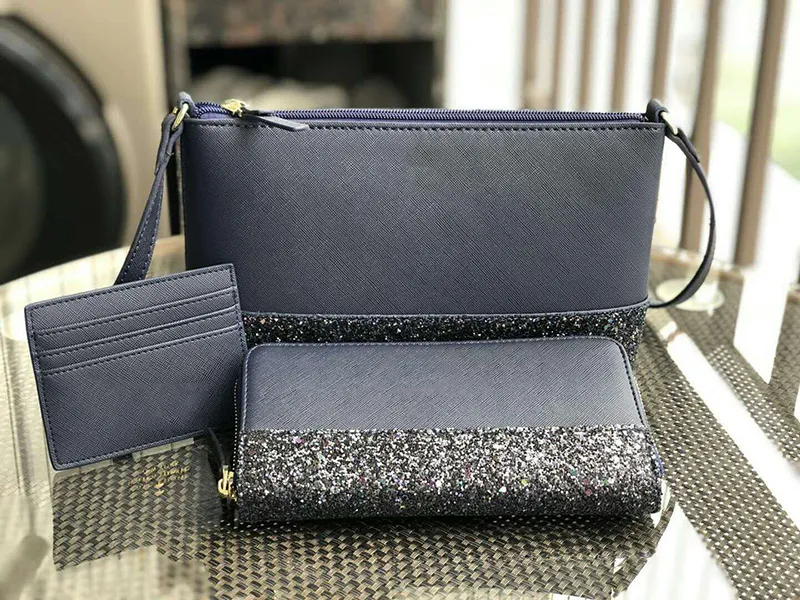 brand designer women bags handbags glitter mini crossbody wallet card holder sets cross body shoulder bags purses Clutch Wristlet Evening bag