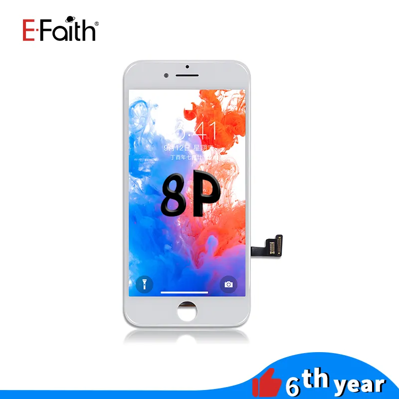 Efaith LCD för iPhone 8 Plus No Deal Pixel Touchpaneler Kvalitet med gratis DHL + 1 års garanti