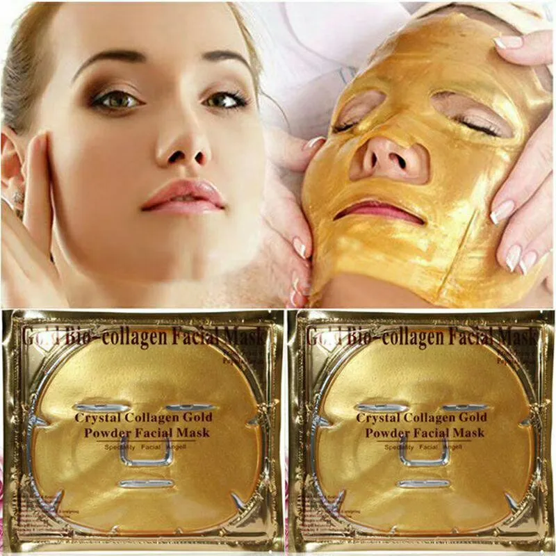 Новое поступление увлажняющий золотой био - коллагеновая маска для лица кристалл коллаген золотой порошок лицевые маски пилинг прямая поставка уход за кожей макияж