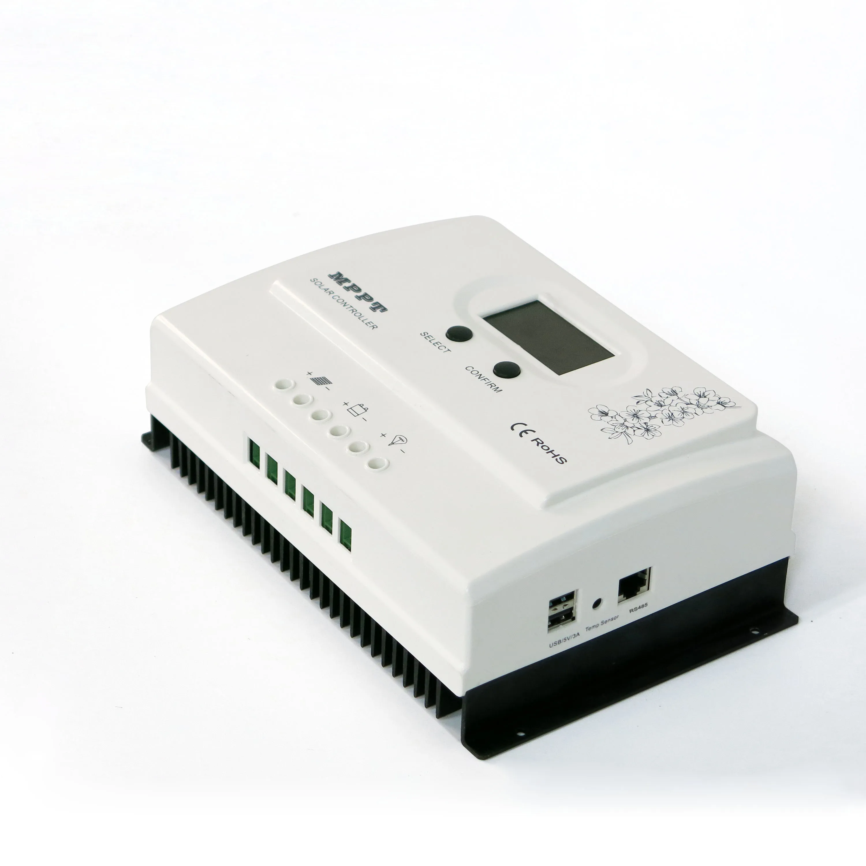 MPPT Solar Charge Controller 15A/20A/30A/40A/50A, DC12V/24V Automatic Recognition, with RS485 difault. (WIFI optional)