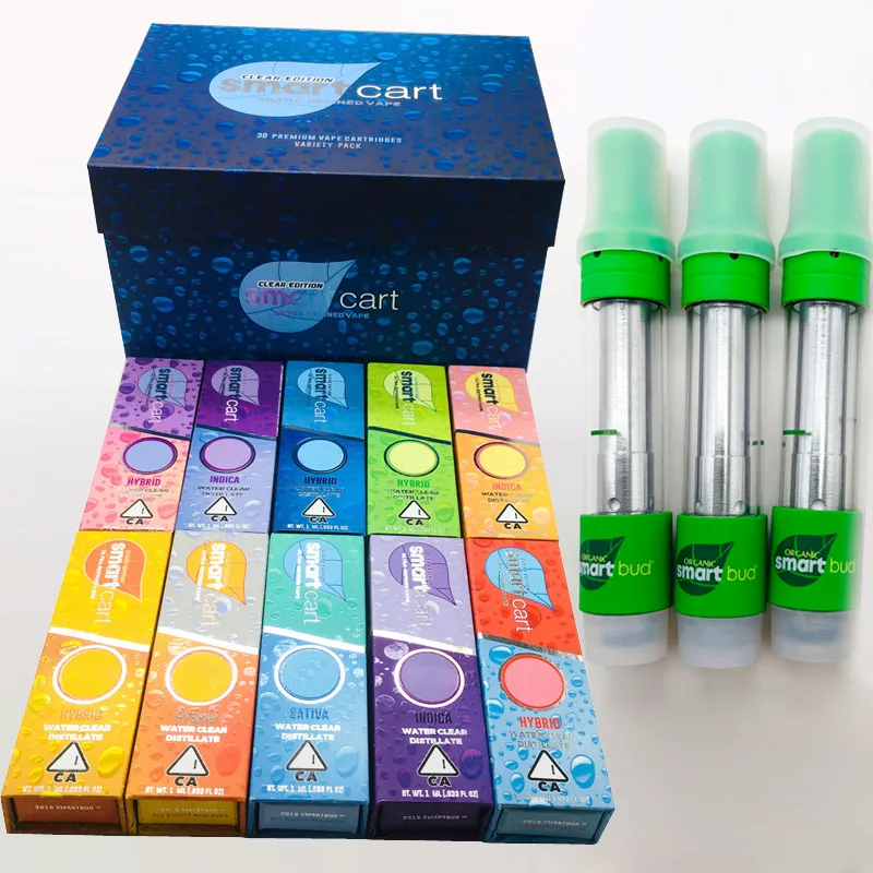 Smart Carts Vapes Cartridges Clearn Edition Box 0.8ml Empty Vape Pen 510 Oil Cartridges