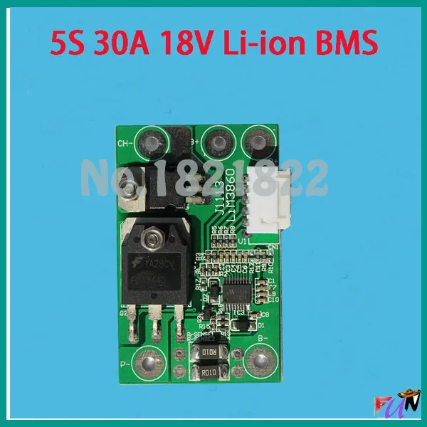 Livraison gratuite 5S 30A 18.5V li-ion BMS PCM carte de protection de batterie bms pcm pour batterie lithium LicoO2 Limn2O4 18650 li