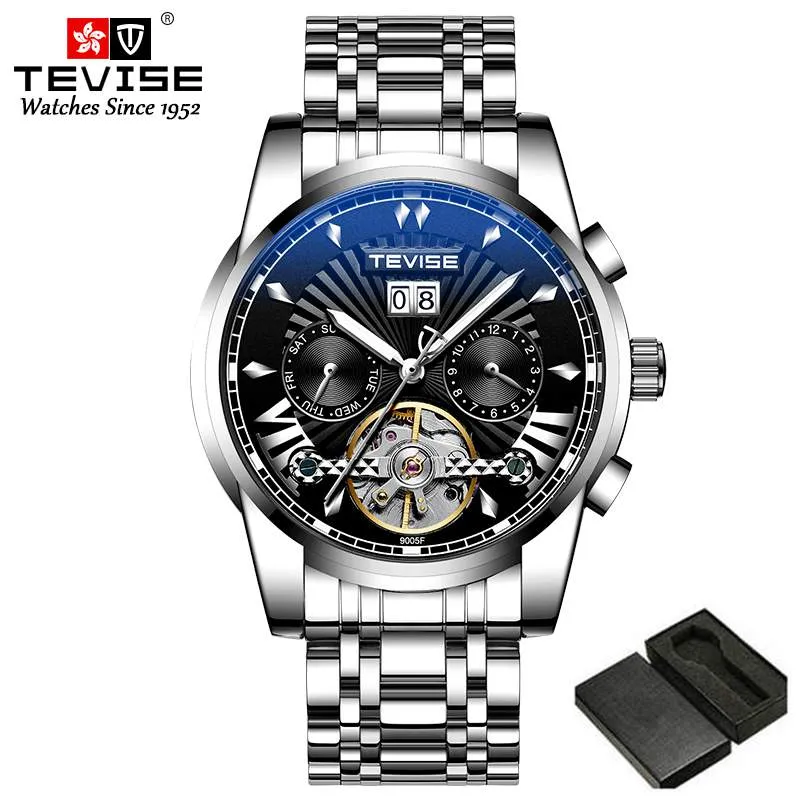 Montre Automatique Tevise Homme Avec Tourbillon Et Phase De Lune - Modèle T802B, Occasion