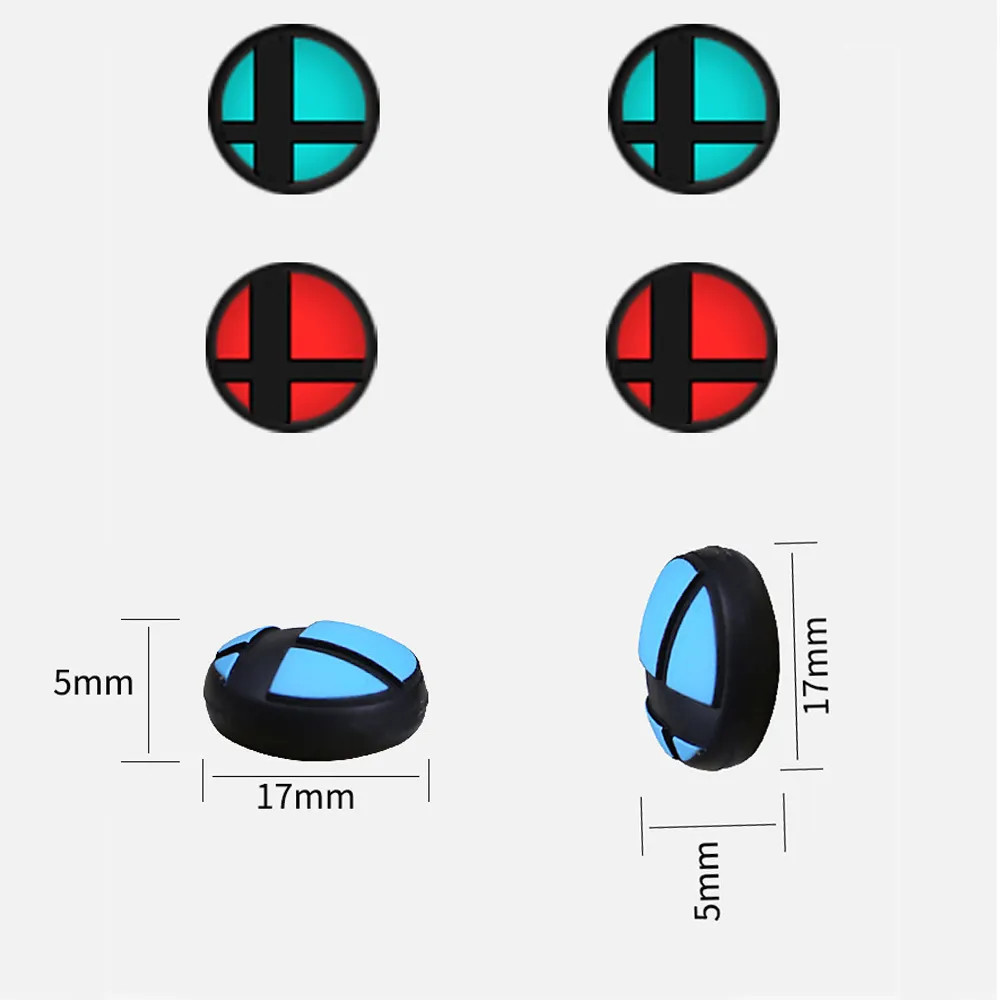 Rutschfeste Silikon-Wippknopfkappe, Joystick-Abdeckkappen für die Nintendo Switch NS-Spielekonsole – Rot