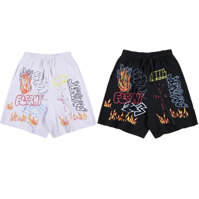 Mens Designer Summer Pants Tour Graffiti Sports Shorts Casual Moda Correr Pantalones Fitness High Street Wear