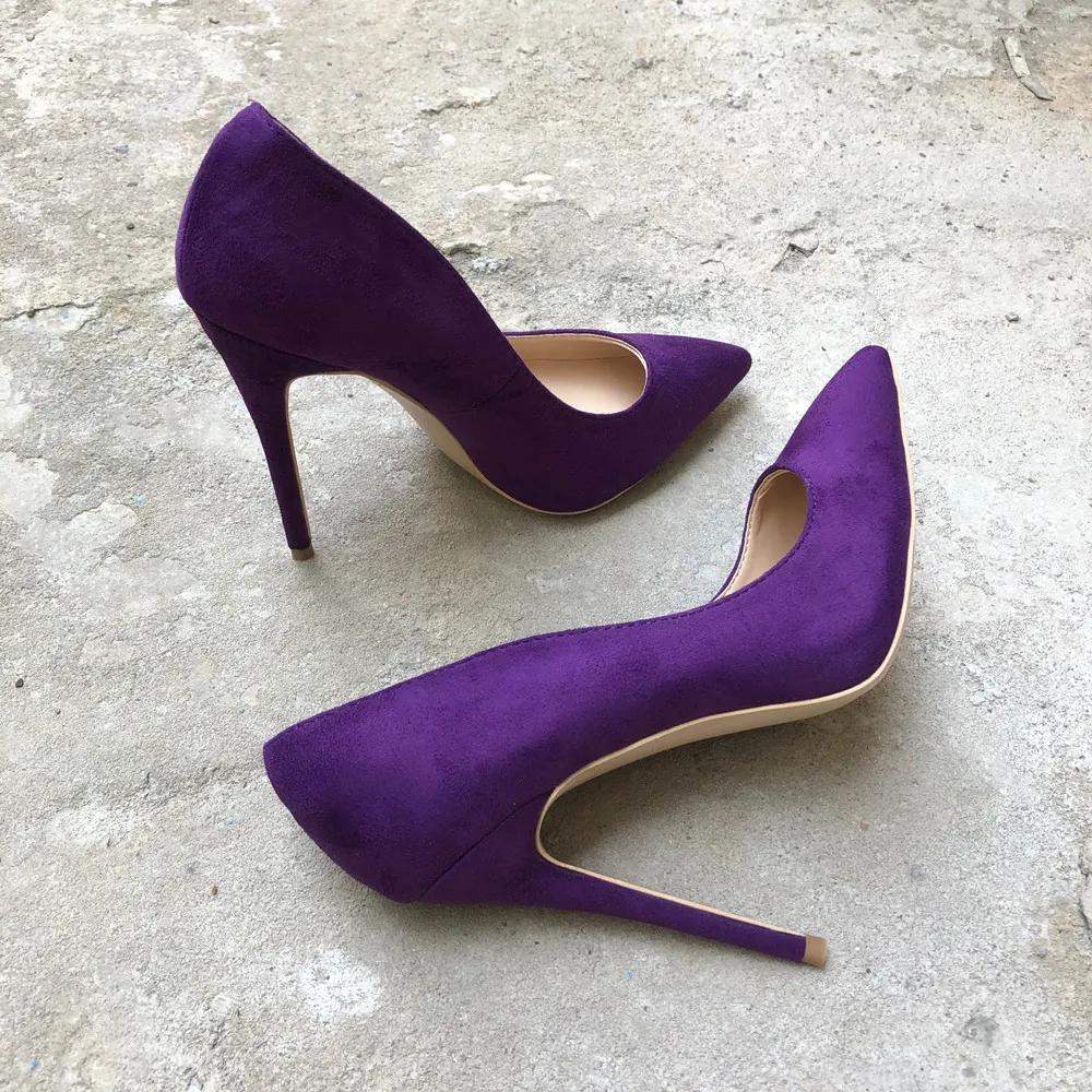 Bottega Veneta Dark Plum Purple Suede Pumps Patent Leather Heel - Size 8.5  | eBay