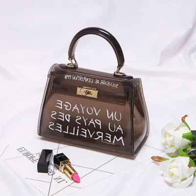Large Capacity Clear PVC Vittles Jelly Shoulder Bag For Women