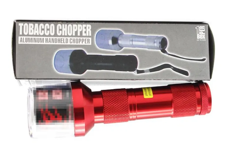 Tobacco Chopper Aluminum HandHeld Chopper- 1 per Box- Torch