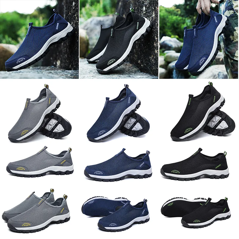 مصمم أزياء تنفس الرجال حذاء رياضة الاحذية أحذية رياضية الثلاثي الأسود البحرية البيضاء رجل إمرأة الأزرق المدربين