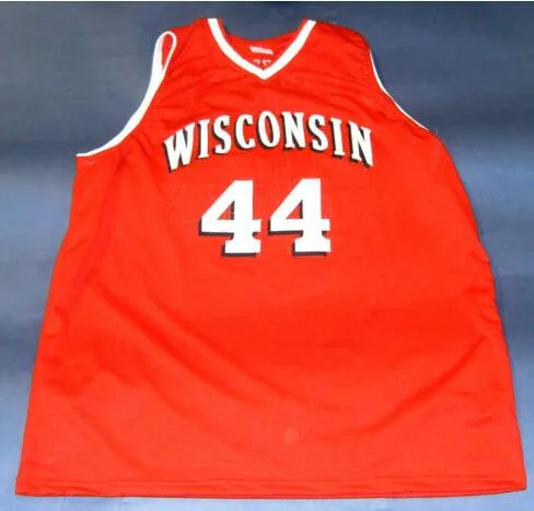 Custom Men Youth women Vintage #44 FRANK KAMINSKY CUSTOM WISCONSIN BADGERS basketball Jersey Size S-4XL or custom any name or number jersey