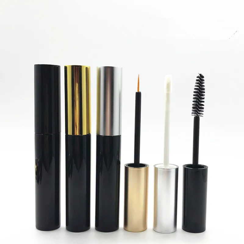 Tube de Mascara en plastique noir vide de 10 ml, bouteille rechargeable de cils de maquillage cosmétique, bouteille de brillant à lèvres expédition rapide F2298