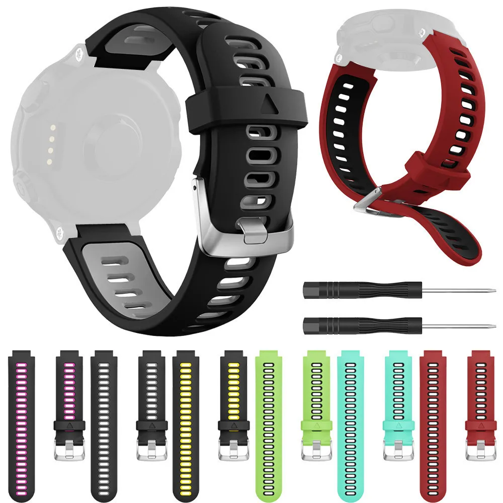 الرياضة ووتش الفرقة معصمه ل garmin forerunner 735XT 735/220/230/235/620/630 الذكية ووتش حزام المعصم سيليكون لينة