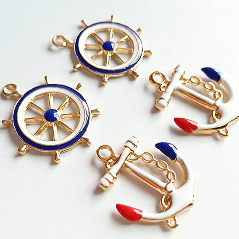 Anchor Rudder Metal Charms For DIY Jewelry Making: Wholesale