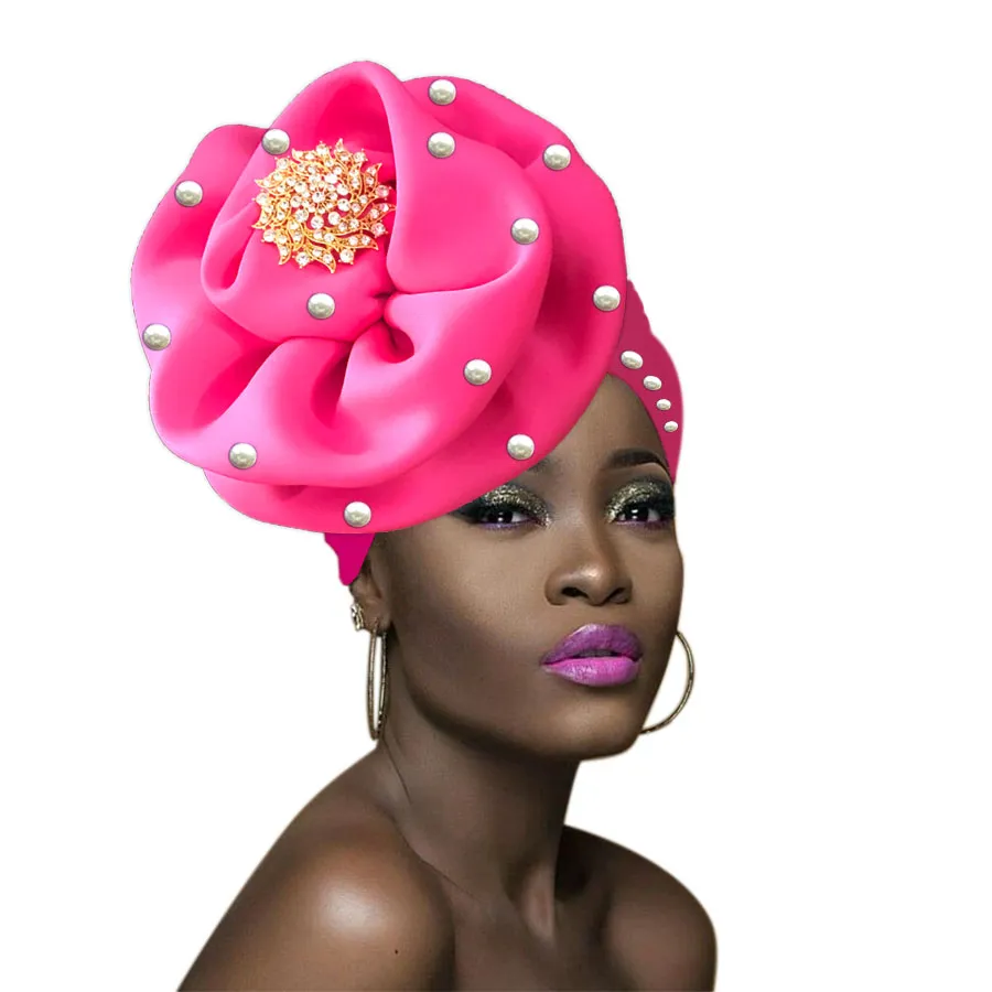 2018 NIEUWE afrikaanse ready to wear gele afrikaanse hoofddoeken turban236u