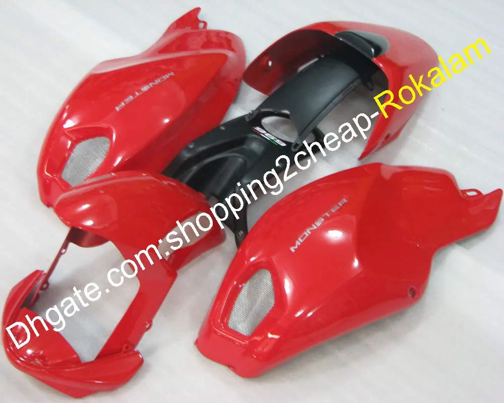 Pour Ducati Motos 696 796 795 2009 2010 2011 2012 2013 M1000 M1100 Rouge Noir Sport Moto Carénage Kit (moulage par injection)