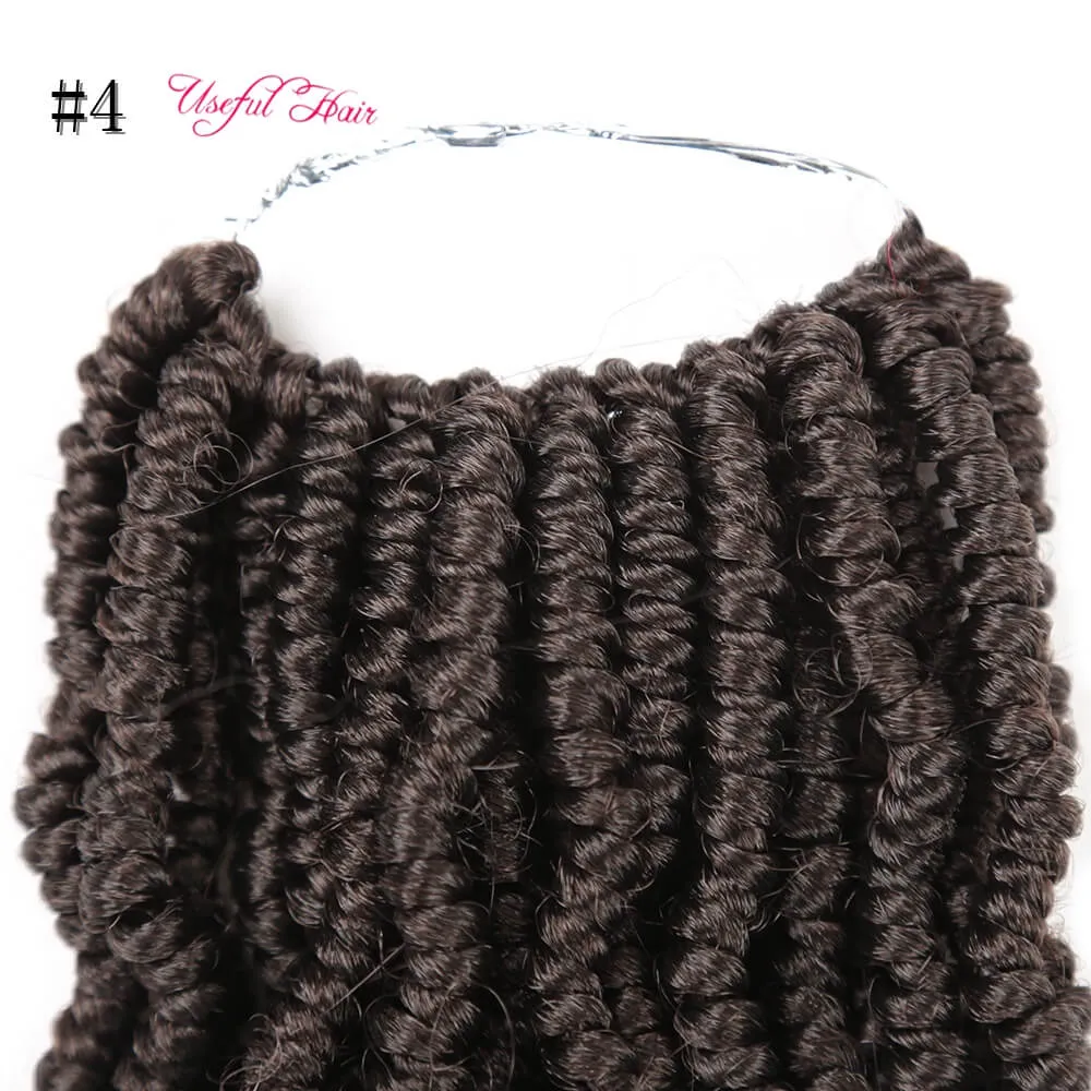 Dhgate Wholesaleかぎ針編みのパッションツイストの長い高品質の髪のための長い高品質の髪かりとりのかぎ針編みの髪の伸びの合成髪織り14inch水のバルク巻き毛